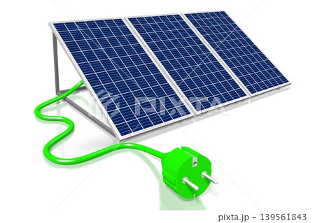 Solar panels concept - 3D illustration Solar panels concept - 3D illustration 139561843