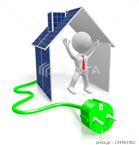 House, solar panels concept House, solar panels concept 139561902