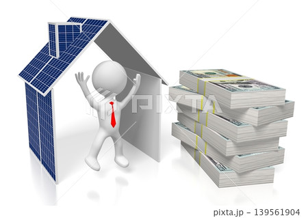 Money, solar panels concept Money, solar panels concept 139561904