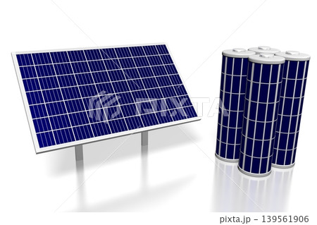 Battery, solar panels concept Battery, solar panels concept 139561906