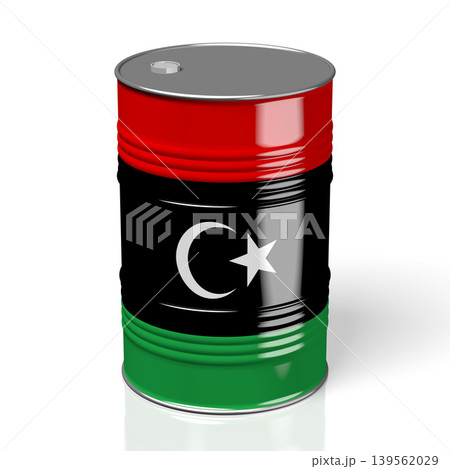 Oil barrel with flag of Libya Oil barrel with flag of Libya 139562029