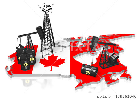 Oil extraction wells in Canada 139562046