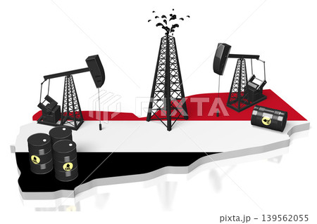 Oil extraction wells in Yemen 139562055