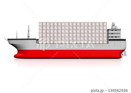 Wooden boxes on a ship - 3D illustration Wooden boxes on a ship - 3D illustration 139562936