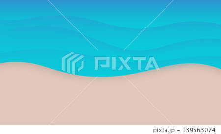 blue ocean waves and sandy coastline, top view blue ocean waves and sandy coastline, top view 139563074