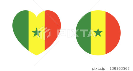 Senegal Flag icon, sticker set. National Senegal flag round, heart button. Flag of Senegal circle, heart badge. Flag background, banner. Senegal Flag icon, sticker set. National Senegal flag round, heart button. Flag of Senegal circle, heart badge. Flag background, banner. 139563565