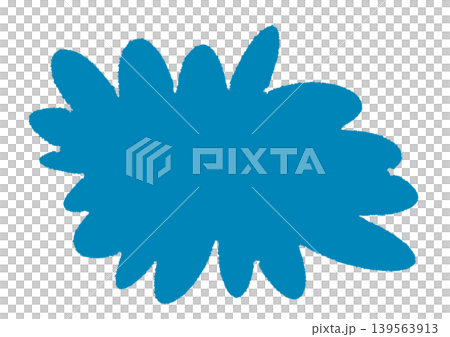 Blue, bursting speech bubble/frame Blue, bursting speech bubble/frame 139563913