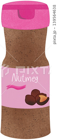 brown nutmeg powder 139564638