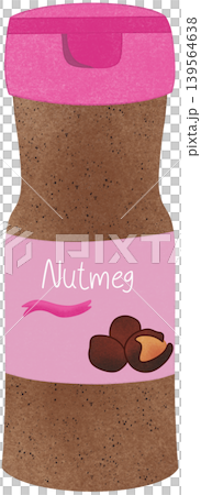brown nutmeg powder 139564638