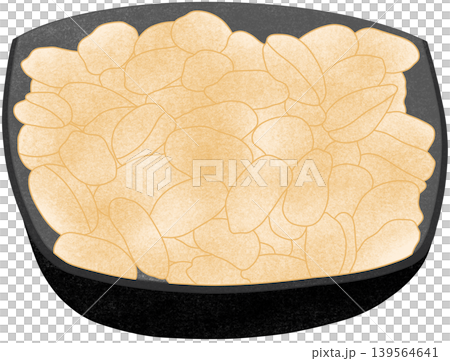 nuts ingredient in black bowl 139564641