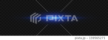 Optical effect with blue light ray. Bright line or streak for overlay design Optical effect with blue light ray. Bright line or streak for overlay design 139565271
