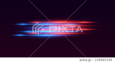 Abstract speed light streaks creating dynamic red and blue motion lines Abstract speed light streaks creating dynamic red and blue motion lines 139565356