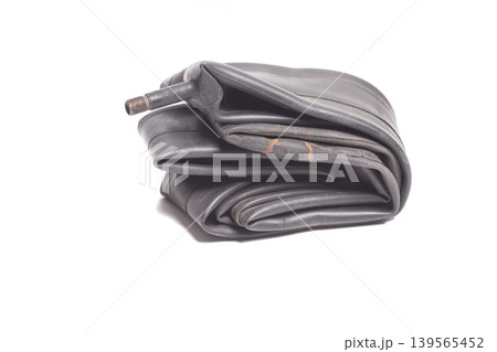 Camera bicycle after repair isolated on white background 139565452