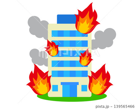 火事になったビルのイラスト素材 火事になったビルのイラスト素材 139565466