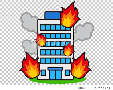 火事になったビルのイラスト素材4 火事になったビルのイラスト素材4 139565474