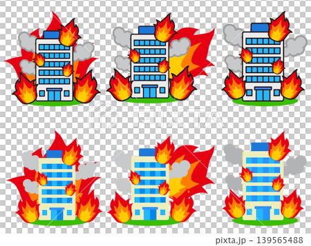 建築物著火的插圖(2) 建築物著火的插圖(2) 139565488