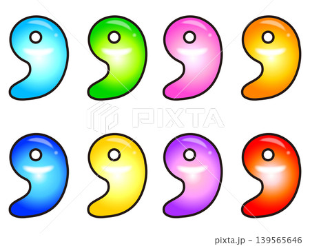 勾玉のイラスト素材セット 勾玉のイラスト素材セット 139565646