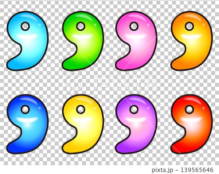 勾玉のイラスト素材セット 勾玉のイラスト素材セット 139565646