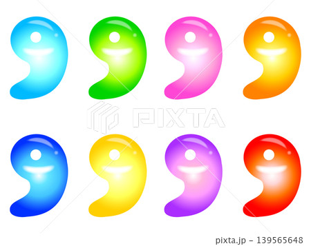 勾玉のイラスト素材セット3 139565648
