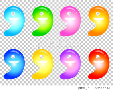 勾玉のイラスト素材セット3 139565648