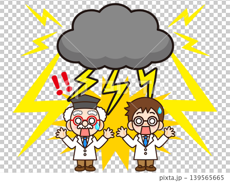 醫生被閃電擊中的插圖 139565665