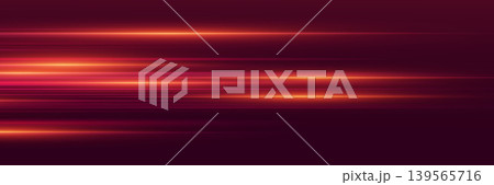 Abstract glowing lines creating a fast movement and speed effect on dark background 139565716