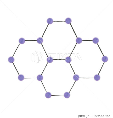 Watercolor crystal lattice. Hand drawn illustration isolated on white background for design, logos, cards, business, medical articles, textbooks 139565862