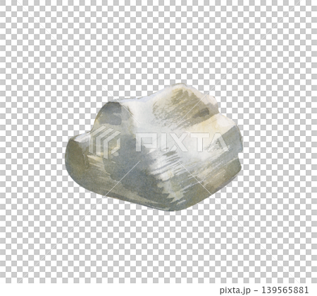 Isolated watercolor grey stone illustration, natural rock element for landscape creation. Isolated watercolor grey stone illustration, natural rock element for landscape creation. 139565881