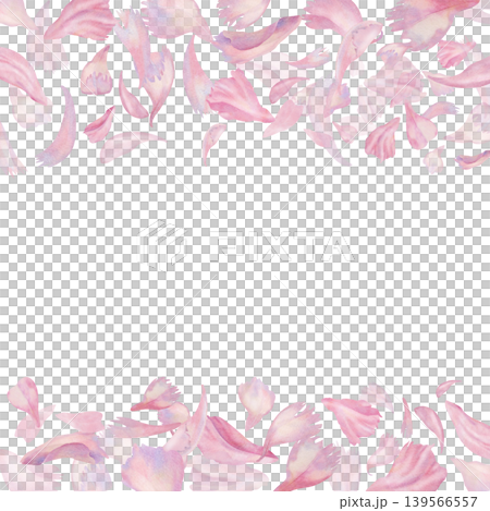 Watercolor frame of pink peony petals with top and bottom border. Romantic floral template for invitations, greeting cards, feminine branding, beauty packaging, banners, social media, printable decor Watercolor frame of pink peony petals with top and bottom border. Romantic floral template for invitations, greeting cards, feminine branding, beauty packaging, banners, social media, printable decor 139566557