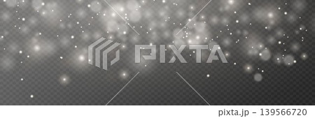 Abstract overlay of glittering particles, sparkling dust, and falling snowflakes 139566720