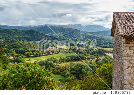 Landscape view at the old village Trigance in Provence, France 139566758