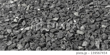 Gravel Pieces Mix Texture Background, Grey Coarse Sand Pattern, Granular Stones Mockup, Grit Sand Gravel Pieces Mix Texture Background, Grey Coarse Sand Pattern, Granular Stones Mockup, Grit Sand 139567454