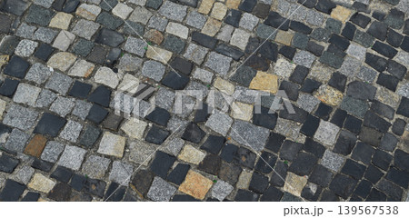 Portuguese Stone Pavement or Calcada Portuguesa Road Portuguese Stone Pavement or Calcada Portuguesa Road 139567538