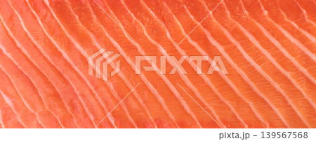 Raw Atlantic Salmon Fillet Pattern on White 139567568