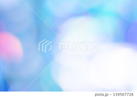 ブルー系アブストラクト玉ボケ背景素材 139567726