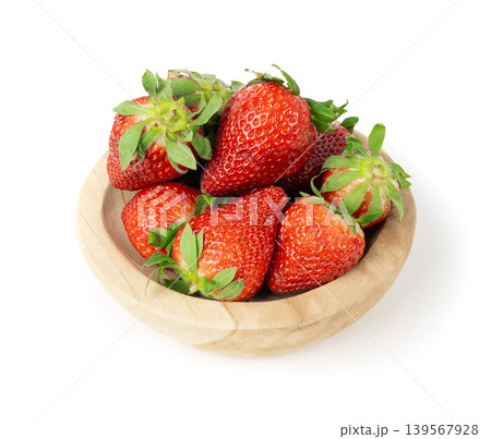 Fresh strawberry isolated, whole ripe straw berry, red juicy imperfect strawberri with green leaves Fresh strawberry isolated, whole ripe straw berry, red juicy imperfect strawberri with green leaves 139567928
