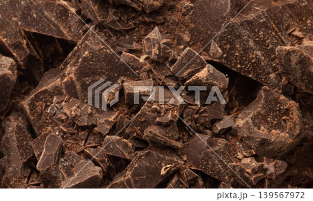 Grated Chocolate Pile Pattern 139567972