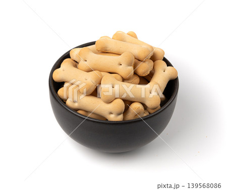 Dog biscuits, soft crunchy pet treats, flavored small canine cookie, bone shape biscuit, puppy food 139568086