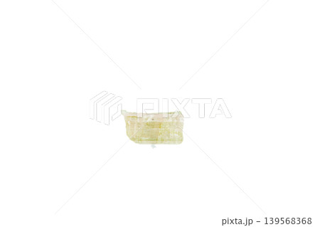 green tourmaline mineral stone macro on white background 139568368