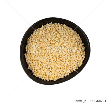 Puffed millet isolated, crispy cereal breakfast, ancient healthy food 139568721