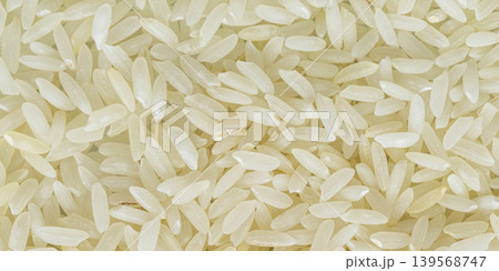 White rice grains texture background 139568747