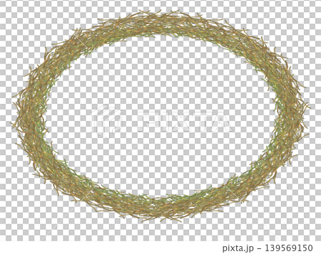Watercolor rustic oval frame of hay, forming wreath. Natural organic texture with a soft vintage feel, ideal for Easter designs, branding, invitations, packaging, and seasonal stationery. Watercolor rustic oval frame of hay, forming wreath. Natural organic texture with a soft vintage feel, ideal for Easter designs, branding, invitations, packaging, and seasonal stationery. 139569150