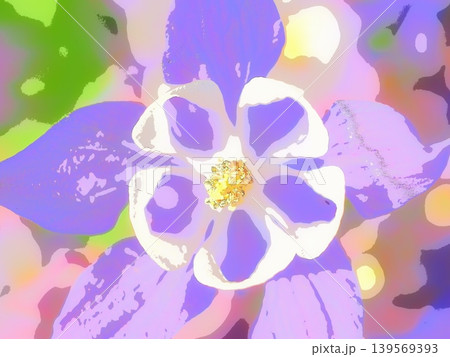 真上から見るオダマキの花（afr20260428062538） 139569393