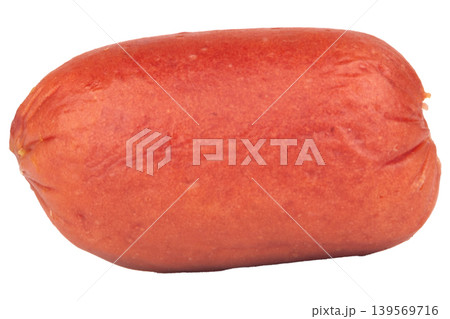 Sausage on a stick isolated on white background thailand Sausage on a stick isolated on white background thailand 139569716