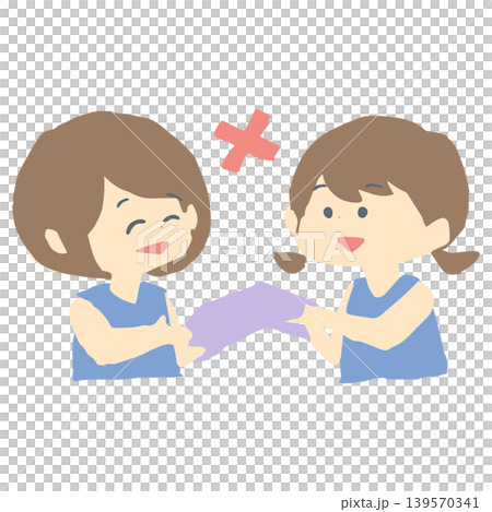 No sharing towels. (Illustration: Child, girl. Pool infection prevention. Flat) No sharing towels. (Illustration: Child, girl. Pool infection prevention. Flat) 139570341
