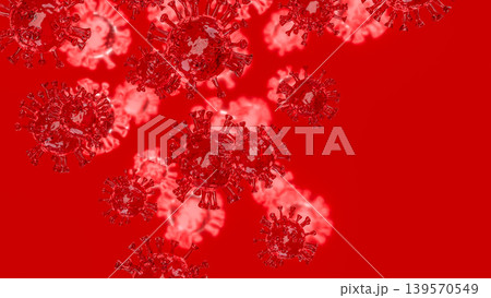Red Virus Cells Medical Background 3d render. Red Virus Cells Medical Background 3d render. 139570549