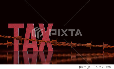 Tax Burden and Financial Barriers 3d render. 139570560