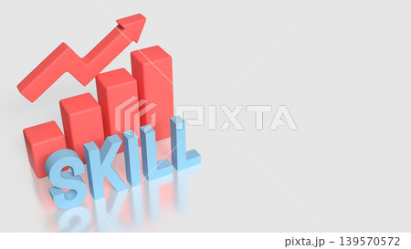 Skill Development Growth Strategy Concept 3d render. Skill Development Growth Strategy Concept 3d render. 139570572