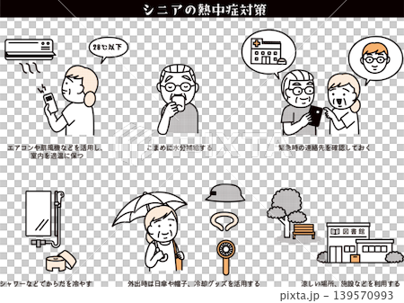シニアの熱中症対策 シニアの熱中症対策 139570993