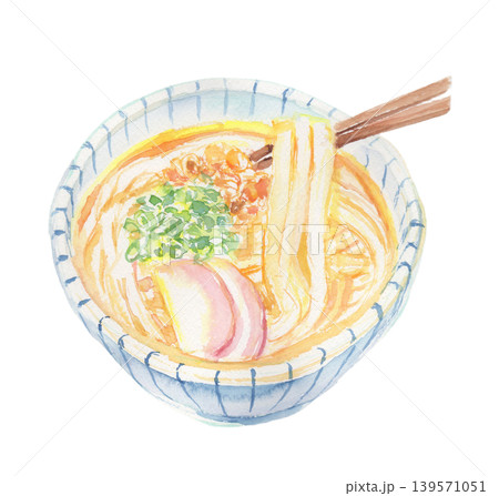 かけうどんの水彩イラスト 139571051